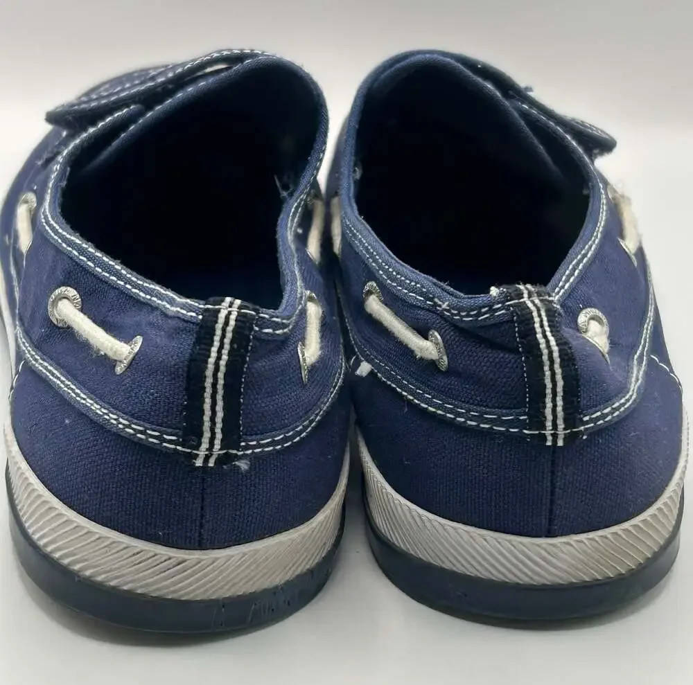 Nautica NM250N Men's Navy Canvas Slip-On Boat Shoes